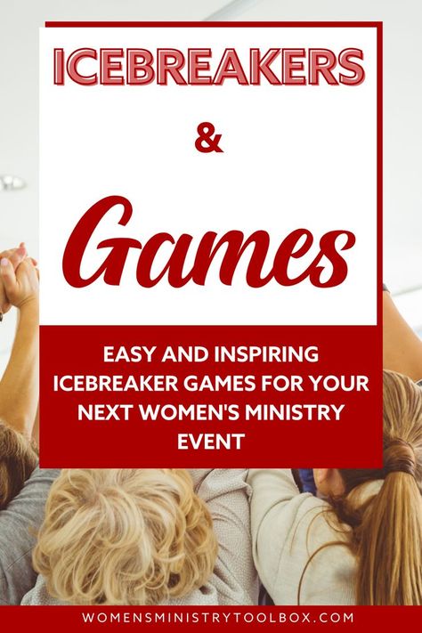 Looking for EASY and INSPIRING icebreaker games for your next women's ministry event? Tap to check out my favorite icebreaker games! I’ve Breaker Games For Women, Conference Games For Adults, Ice Breakers For Ladies Ministry, Women’s Ice Breaker Games, Women Retreat Games, Games For Ladies Night Small Groups, Games For Ladies Night Woman Fun, Group Ice Breakers For Women, Womens Ice Breaker Games