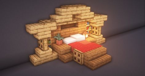 BuildingBuilds on Instagram: “Little Bed Design made by me :) should we do more of these small designs? �———————————————- [Version: Java 1.14.4] [Shader: BSL ] [Texture…” Bed Designs Minecraft, Minecraft Decoration, Minecraft Interior, Minecraft Interior Design, Minecraft Bedroom, Diy Minecraft, Minecraft Medieval, Cool Minecraft Houses, Minecraft Room