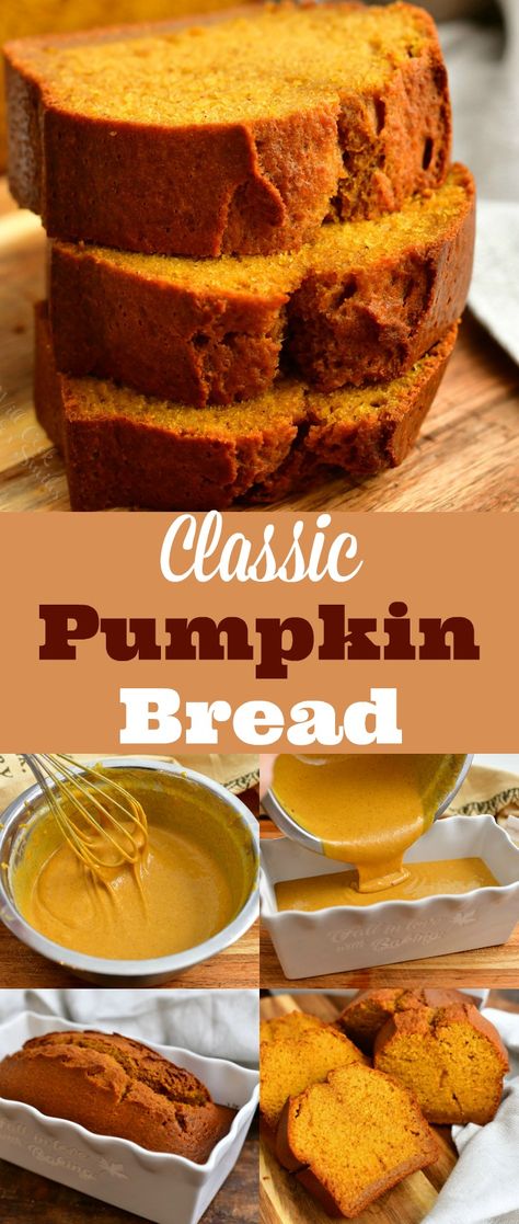 Pumpkin Bread Starbucks Copycat, Easy Pumpkin Bread Recipe, Easy Pumpkin Bread, Canned Pumpkin Recipes, Bread Pumpkin, Pumpkin Puree Recipes, Healthy Pumpkin Bread, Recipe Bread, Pumpkin Bread Easy