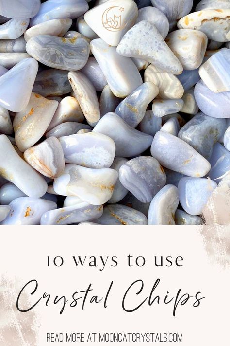 10 Ways to Use Crystal Chips What To Do With Crystal Chips, Crystal Chip Crafts, Crystal Chips Ideas, Crystal Chips, Types Of Crystals, Stone Chips, Homemade Candles, Diy Crystals, Crystal Bowls