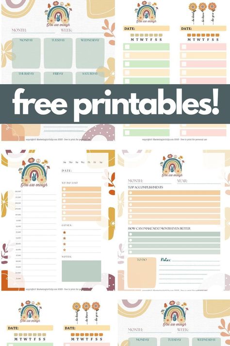 Planner Page Layout Ideas, Note Page Ideas, List To Do Planner Cute, Daily Planner Pages Ideas, Cute Monthly Planner Template, Cute Weekly Planner Template, To Do List Template Aesthetic, Free Printable Daily Planner Template, Organize Printables