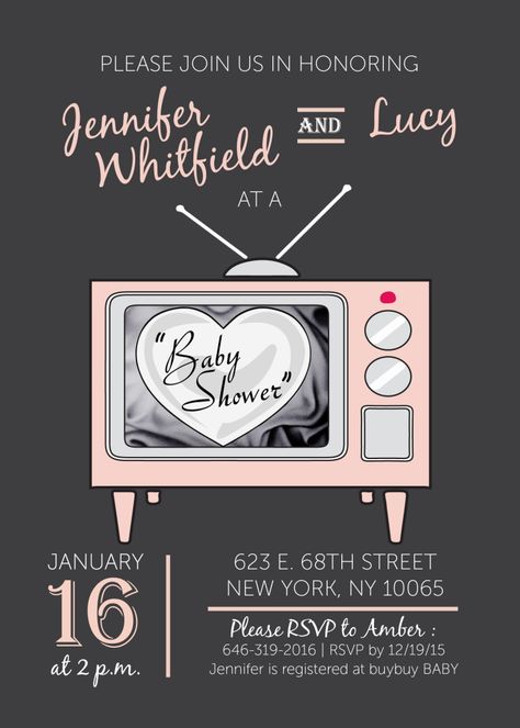 I Love Lucy Baby shower theme invitation  https://ittybittywhitty.wordpress.com/2015/12/06/whats-in-a-name/ I Love Lucy Baby Shower Ideas, I Love Lucy Party, Baby Decor Diy, Boy Diy, Baby Room Themes, Trendy Baby Nursery, Trendy Baby Shower Ideas, Wedding Shower Games, Birthday Gifts For Husband