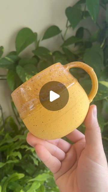 Aaron Niles on Instagram: "Might need to make some more yellow pottery with the way this one turned out.
.
.
. 
#ceramics #pottery #handmade #wheelthrown #mug #clay" Mug Clay, Yellow Pottery, Pottery Handmade, Ceramics Pottery, Wheel Thrown, The Way, Mug, Turn Ons, Ceramics