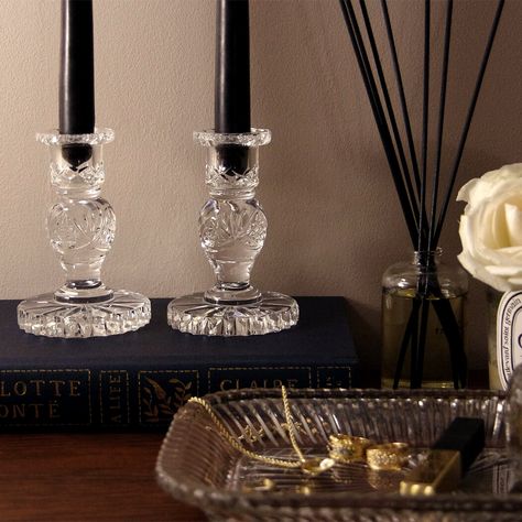 💎 Sparkling cut crystal candlestick holders, timeless vintage elegance! Link in bio! . . . . . . . . . . . . #vintagecrystal #vintagehomedecor #vintageshop #secondhandfinds #vintageglamour Vintage Candle Stick Holders, Crystal Ball Candlesticks, Vintage Candlestick Holders, Crystal Goblets Vintage, Vintage Shop, Crystal Candlesticks, Vintage Crystal, Vintage Glamour, Cool Rooms