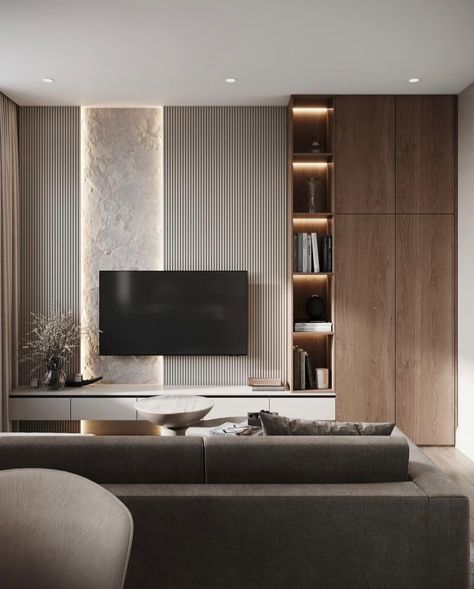 Living Room Wall Units, Living Room Tv Unit, Tv Room Design, Living Room Design Inspiration, Tv Wall Unit, Living Room Design Decor, Home Design Living Room, Living Room Tv Wall, Living Room Decor Modern