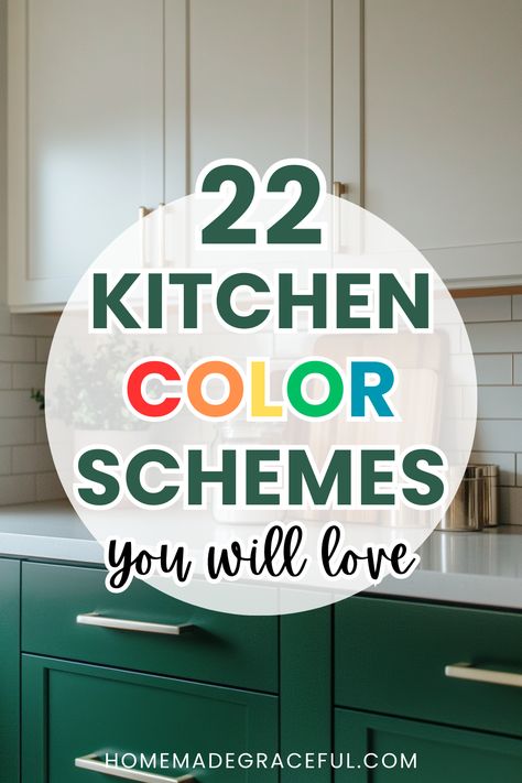 kitchen color schemes Interior Kitchen Door Colors, Kitchen Diner Decor Ideas Colour, Bright Kitchen Design Ideas, Light Coloured Kitchen Ideas, Bright Kitchens Ideas, Navy Kitchen Colour Scheme, Kitchen Decor Color Ideas, Tarragon Color Palette, What Color Should I Paint My Kitchen