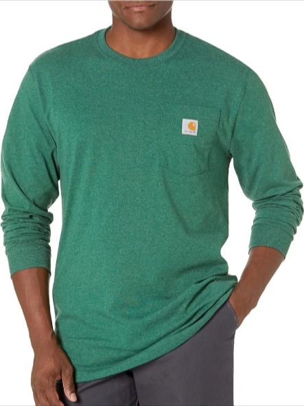 #carhartt#longsleeve#mens#fashion Carhartt Shirts, Carhartt Workwear, Mens Workwear, Tshirt Men, Mens Accessories Fashion, Carhartt Mens, Pocket Tshirt, Knit Jersey, Workout Shirts