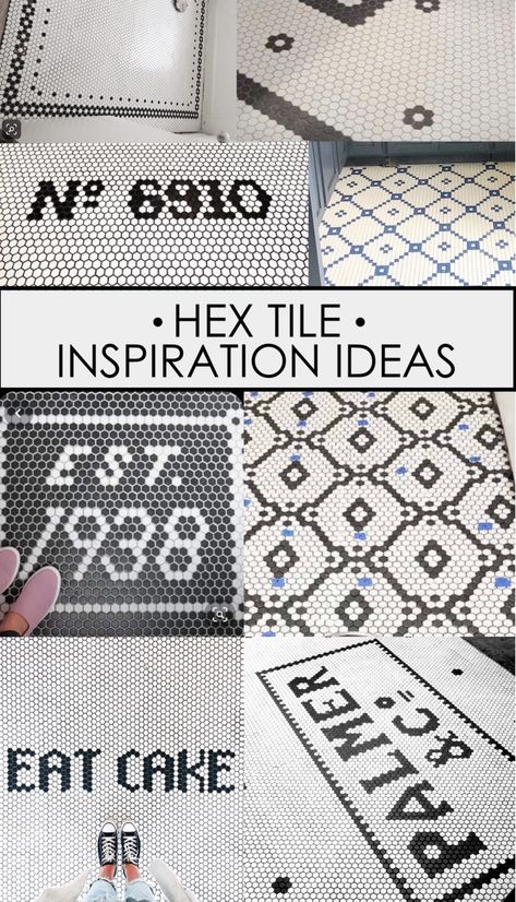 Hex Tiles Bathroom, Penny Tile Bathroom Floor, Hex Tile Floor, Penny Tiles Bathroom, Penny Tile Floors, Laundry Room Ideas Small, Entryway Tile, Room Ideas Small, Hex Tile