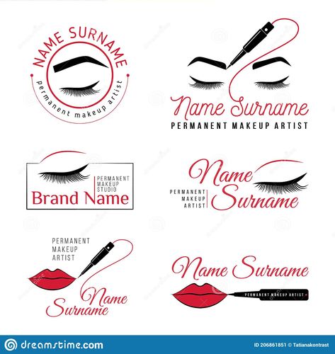 Permanent Makeup Logo Design, Makeup Line Art, Permanent Makeup Logo, Makeup Artist Names, Logo Makeup Artist, Makeup Logo Design, Ultra Beauty, Logo Makeup, Makeup Artist Logo