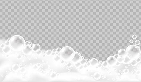 Free Vector | Bath foam realistic concept large bubbles of lush white foam on the surface with transparent background vector illustration Soap Poster, Dark Lotus, Foam Bubbles, Bubble Background, Bath Bubbles, Wedding Couple Cartoon, Soap Foam, Soap Suds, Bubble Foam