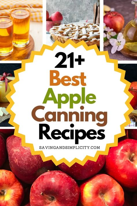 Do you have a ton of apples? 21+ apple canning recipes including apple pie filling, applesauce, apple chutney, apple jam and more. Preserving apples just got easier. No matter the type of apple we have an apple recipe just for you. Canning and preserving recipes including caramel apple jam, apple butter and so many classic fall recipes.  Fill your pantry and stock the shelves with budget friendly recipes. Preserving Apples Canning, Apple Preserving Recipes, Canning Ideas For Apples, Recipes For Canning Apples, Apple Preserves Recipe Canning, Canning Fried Apples Recipe, Canning Apple Sauce Recipes, Different Ways To Can Apples, Apple Salsa Recipe Canning