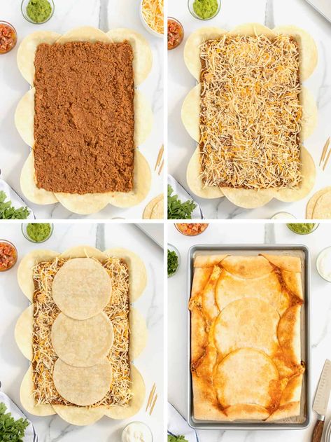 Sheet Pan Quesadilla, Pan Quesadilla, Quesadilla Recipes Beef, Ground Beef Quesadillas, Beef Quesadillas, Chicken Gyro, Complete Meals, Gyro Recipe, Pan Chicken Fajitas