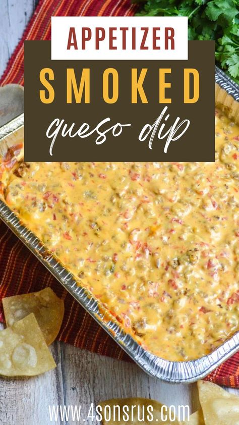 Camping Cheese Dip, Campfire Queso Dip, Grilled Queso Dip, Dip On The Grill, Queso On The Grill, Campfire Queso, Sausage Queso Dip, Sausage Queso, Smoked Queso Dip