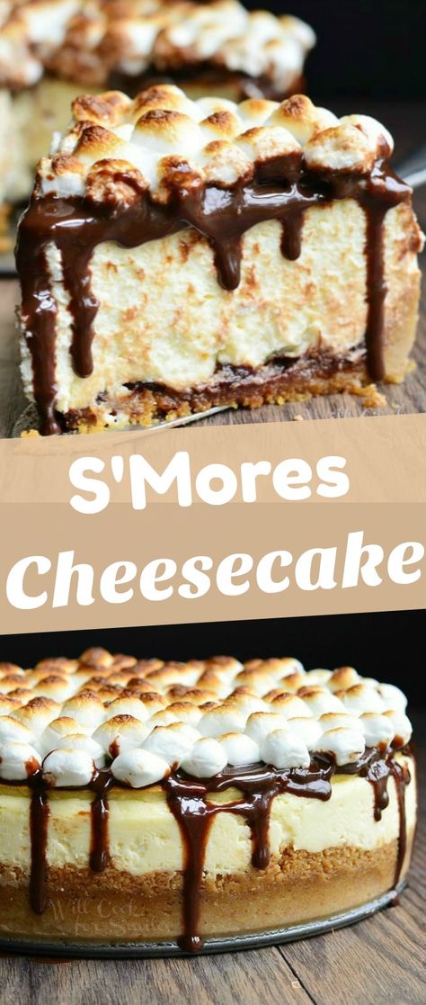 Golden Grahams Smores, Smores Bars Recipe, Smores Cheesecake Recipe, Golden Grahams Smores Bars, Smores Cheesecake, Fun Cheesecake Recipes, Smooth Cheesecake, Smores Bars, Pudding Banana