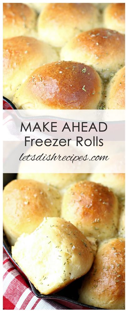 Freezer Rolls, Fluffy Rolls, Frozen Dinner Rolls, Frozen Dinner, Freezer Dinners, Tasty Bread Recipe, Homemade Rolls, Baked Rolls, Homemade Dinner Rolls