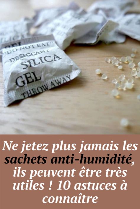 La prochaine fois que vous vous achèterez une paire de baskets, pensez à bien garder ces petits sachets anti-humidité, car ils peuvent s’avérer extrêmement utiles. Silica Gel, Sachets, Gelato, Fun Diys, Helpful Hints, Baskets, Cars