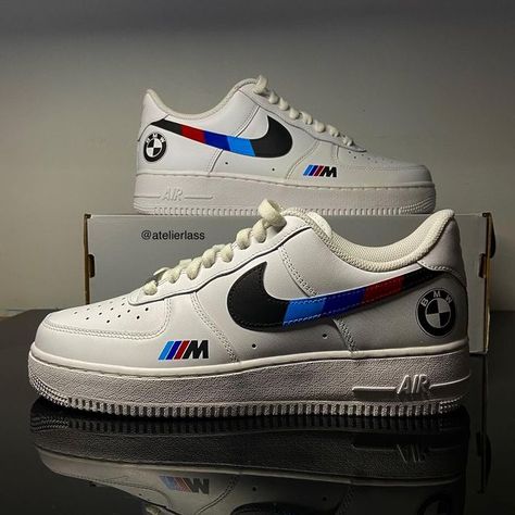 Atelier Lass on Instagram: "Une petite custom #bmwm 🫶🏻 #nike #custom #af1 #carstagram" Bmw Shoes, Usernames Para Instagram, Mens Fashion Nike, Custom Shoes Men, Бмв X3, Nike Custom, Serie Bmw, Boty Nike, Custom Af1