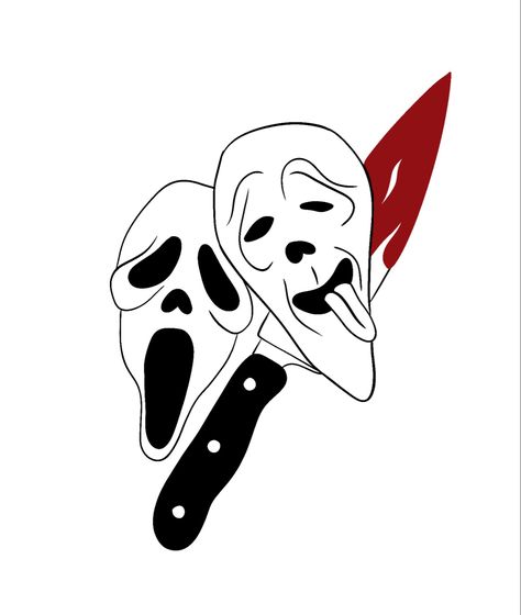 Scream Ghost Face Tattoo, Scream Tattoo Design, Scream Mask Tattoo, Scary Movie Ghostface, Halloween Desenhos, Scary Movie Mask, Scream Drawing, Scream Actors, Scream Tattoo