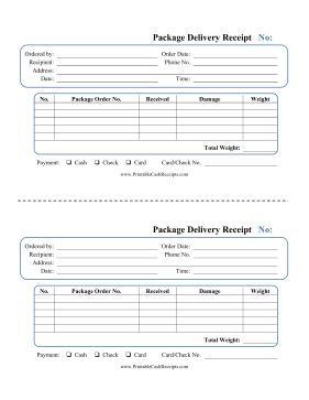 Track package shipments, recipients, weight, and damage with this blue delivery receipt. Free to download and print Package Delivery, Bookkeeping Templates, Packaging, Coloring Books