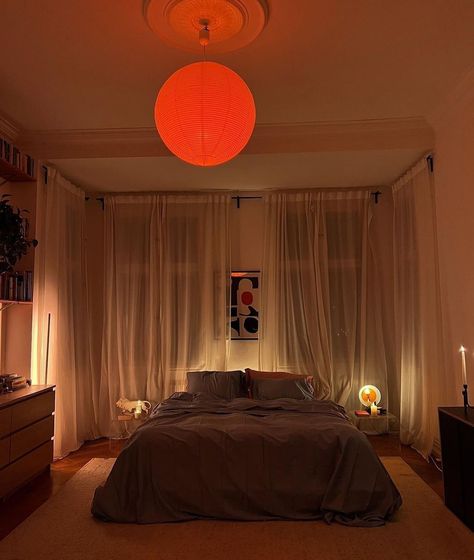 Dream Apartment Decor, Future Apartment Decor, Paper Lantern, Apartment Decor Inspiration, Red Paper, Dream Room Inspiration, Dream House Interior, Cozy Apartment, Apartment Inspiration