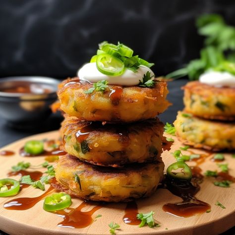 Air Fryer Aloo Tikki Recipe Recipe | Recipes.net Aloo Tikka, Aloo Tikki Recipe, Actifry Recipes, Aloo Tikki, With Mashed Potatoes, Indian Street, Red Chili Flakes, Indian Street Food, Red Chili Powder