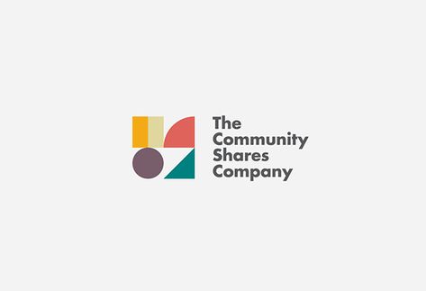 Community Shares Company Branding - Graphic logo design with simple geometric shapes. Collaboration Logo, Luxe Logo, Inspiration Logo Design, Logo Creator, Community Logo, Education Logo, Marketing Logo, Youtube Logo, Corporate Logo