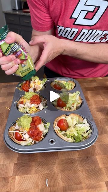 19K views · 1K likes | Food Dudes on Instagram: "Mini taco salad cups 🌮 #easyrecipes #tacotuesday #mexicanfood #foodhacks @johnboosco" Mini Taco Salad Cups, Taco Salad Ideas, Mini Salads In A Cup, Mini Tacos Appetizers, Taco Salad Cups, Taco Cup, Taco Party Ideas, Mini Taco Cups, Food Dudes