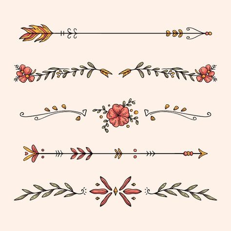 Hand drawn boho elements collection | Free Vector #Freepik #freevector #boho-elements #boho-style #bohemian #ornament-hand-drawn Boho Graphics, Natural Crafts, Bohemian Elements, Boho Elements, Decorative Borders, Journal Doodles, Vector Hand, Nature Crafts, Writing Styles