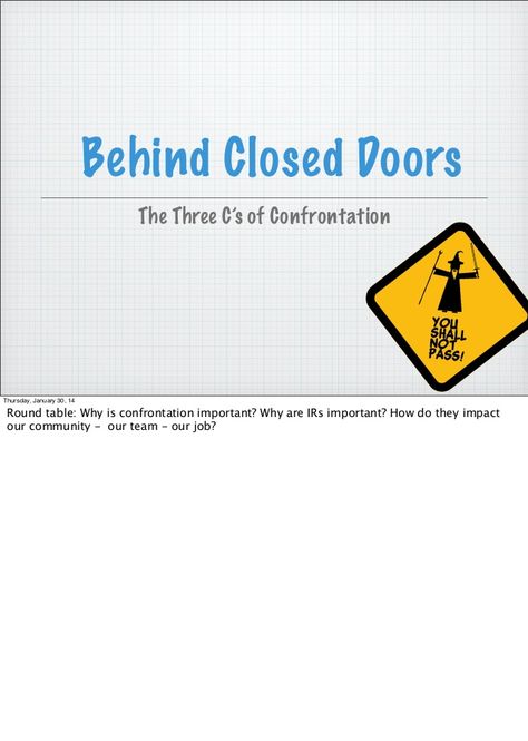 Steps for Confrontation - Resident Assistant Training by Kate Nickelchok via slideshare Ra Training, Ra Inspiration, Resident Assistant Bulletin Boards, Time Management College Student, Student Affairs, Resident Adviser, Human Body Unit, Residence Life, Res Life