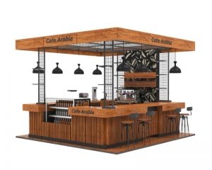 Cafe Booth, Coffee Booth, Wooden Cafe, Mall Kiosk, Photo Booth Design, Unique Cafe, Food Kiosk, Food Stand, Small Food