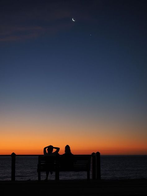 Watching The Sky Aesthetic, Watching The Moon Together, Couple Watching Moon Aesthetic, Moon Watching Aesthetic, Watching Moon Aesthetic, Couples Watching Sunset Aesthetic, Sunset With You, Star Watching Aesthetic, Watching Stars Couple