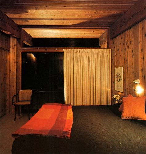 The Rustic Magnetism of 1970s Country Cabins | AnOther Bedroom Decor Mid Century Modern, 1970s Cabin, Mcm Cabin, 70s Interior Design, Retro Rooms, Solar Punk, Living In The Past, Dream House Aesthetic, 70s House