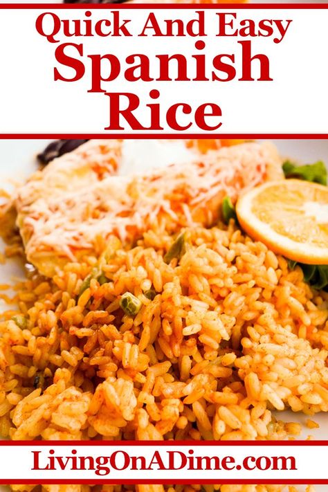 This Easy Spanish Rice Recipe makes a nice side dish to go with enchiladas and other Mexican food favorites. Serve with Refried Beans for a complete meal! Easy Spanish Rice Recipe, Easy Spanish Rice, Mexican Side Dish, Sopapilla Recipe, Spanish Rice Easy, Mexican Side, Spanish Rice Recipe, Mexican Side Dishes, Recipe Mexican