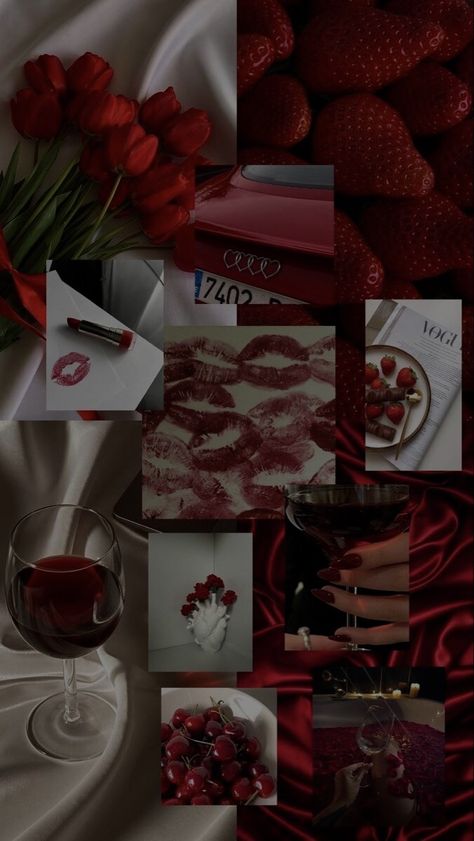 Dark Red Moodboard, Dark Red Vibes, Bordo Wallpaper, Cherry Moodboard, Cherry Collage, Red Moodboard Aesthetic, Dark Red Wallpaper, Simple Phone Wallpapers, Dark Feminine Aesthetic