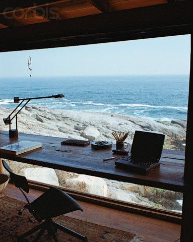 Talk about a distraction while trying to work! Dream Office, Hus Inspiration, घर की सजावट, Window View, A Desk, Office Inspiration, Studio Space, Digital Nomad, Home Office Design