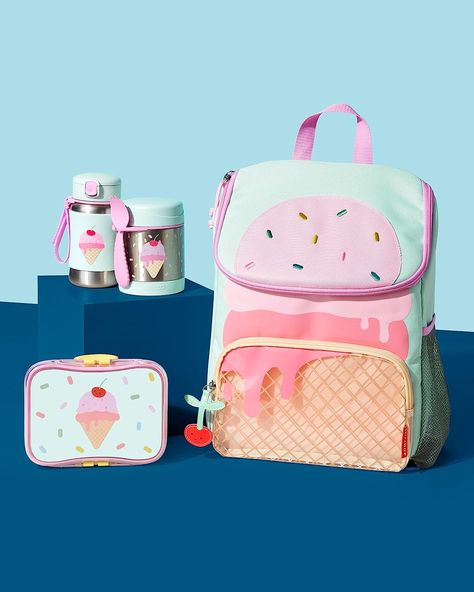 Buy Now >> Skip Hop Sparks Kid's #Backpack, Kindergarten Ages 3-4, Ice Cream #backtoschool Ice Cream Branding, Lunch Kit, Ice Cream Brands, Christmas Jammies, Toddler Backpack, Skip Hop, Zipper Charms, Trendy Kids, Kids Set