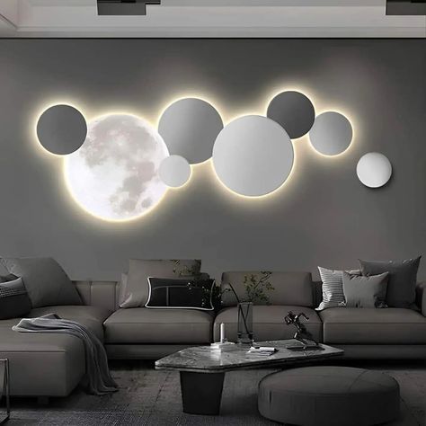 Wall Decoration Ideas ✨️ #wall #wallart #walldecor #walldesign #walldecorationideas #walldecoration #walldecorations #walldecorationforlivingroom #sethiglassplywood #explorepost #explorepage✨ #viralpost❤️❤️❤️❤️❤️😍😍😍😎💯💯💯💯 #interiordecoratingideas #fitnesstransformation #nationalstudendsday #cyclinglife Unique Small Living Room Ideas, Backlit Wall Art, Celestial Room Decor, Room Panelling, Small Room Setup, Beautiful Bed Designs, Living Room Panelling, Dream Villa, Led Wall Decor