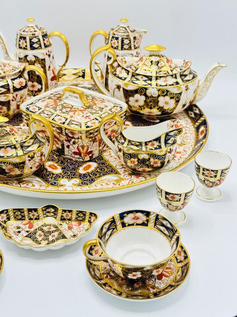 Sold at Auction: Royal Crown Derby Porcelain Tea and Coffee Service with Tray 20th Century Coffee Service, Royal Crown Derby, Tea And Coffee, Tea Service, Crown Royal, Personal Checks, Derby, 20th Century, Tray