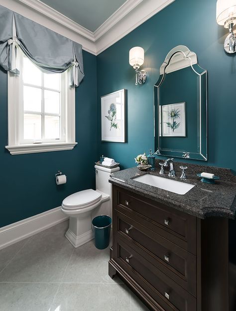 Bathroom Designs | Jane Lockhart Interior Design Bathroom Paint Color Schemes, Bathroom Decor Gray, Teal Bathroom Ideas, Teal Bathroom Decor, Best Interior Paint, Teal Bathroom, Blue Bathroom Decor, Interior Ceiling Design, Bathroom Color Schemes