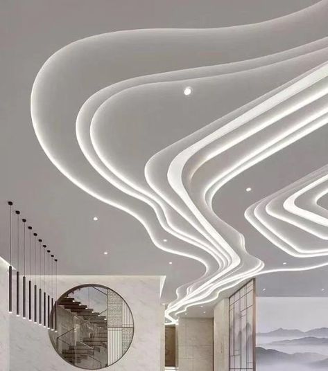 تويتر \ Shine Decor على تويتر: "Our flexible led strip lights doesn't limited to linear designs, they are becoming the go to solution for many lighting projects including curved embedded lighting. #ledstriplight #ledneonlight #ShineDecor https://t.co/SEbaTDGjn2" Interior Ceiling Design, Futuristic Interior, Lobby Design, Spa Design, False Ceiling Design, Pop Design, False Ceiling, Ceiling Decor, Hotel Design