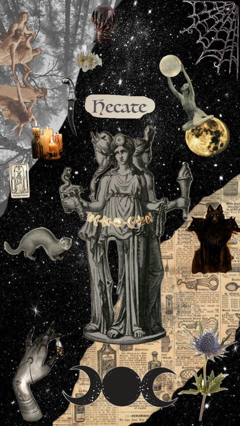 Hekate Wallpaper Aesthetic, Hecate Goddess Aesthetic Wallpaper, Hecate Wallpaper Iphone, Pagan Phone Wallpaper, Hecate Background, Hecate Wallpaper Aesthetic, Hecate Aesthetic Wallpaper, Achlys Goddess, Hecate Worship