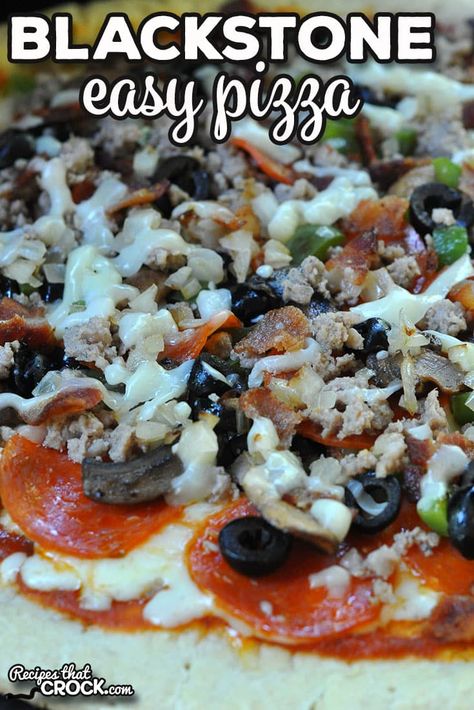 If you are looking for the perfect pizza recipe, check out this Easy Blackstone Pizza recipe. You can easily customize it to your preferences! via @recipescrock Blackstone Pizza, Home Made Pizza, Pizza Recipes Easy, Pizza Ingredients, Perfect Pizza, Pot Roast Recipes, Easy Pizza, Dump Cake, Freezer Cooking