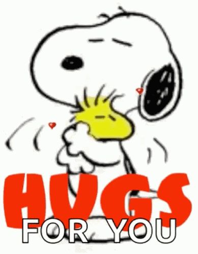 Hug Photos, Snoopy Hug, Hug Images, Hug Gif, Hugs And Kisses Quotes, Woodstock Snoopy, Woodstock Peanuts, Hug Quotes, Snoopy Funny