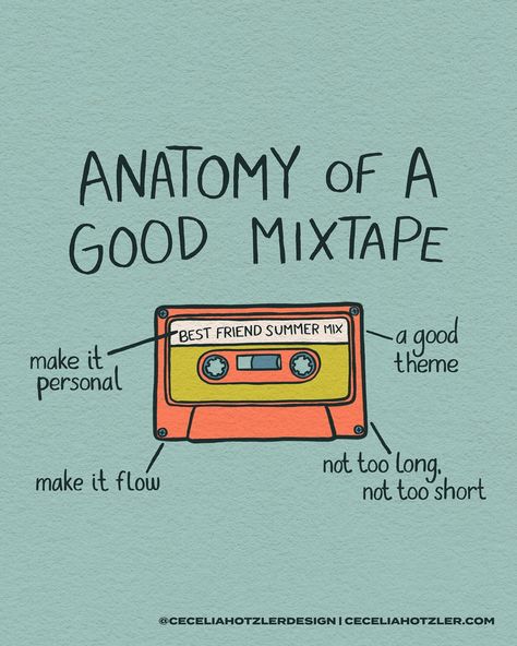 Anatomy of a good mixtape. 🎵 What else would you add to create a perfect mixtape? . . . #digitalart #digitalillustration #digitaldrawing #ipaddrawing #ipadillustration #ipadart #drawing #illustration #art #illo #illust #illustragram #illustagram #illustration_daily #dailyart #dailydrawing #dailyillustration Mixtape Drawing, Mixtape Illustration, Ipad Drawings, Ipad Art, Daily Drawing, Daily Art, Mixtape, Instagram Accounts, Digital Illustration