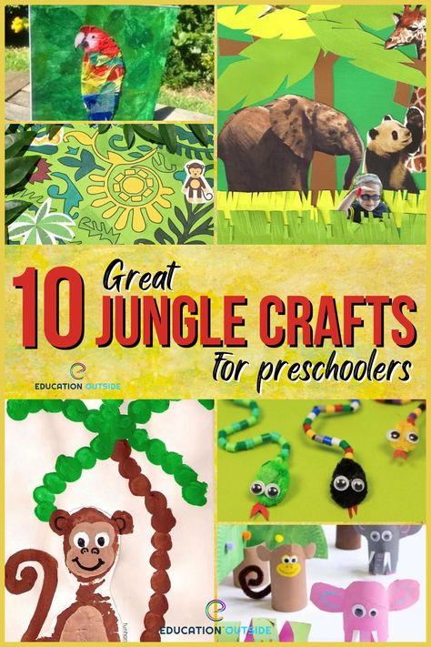 Safari Day Activities, The Great Jungle Journey Vbs Crafts, Jungle Map Illustration, Jungle Art Projects For Preschool, Jungle Safari Crafts For Preschool, Jungle Summer Camp, Jungle Unit Study, Vbs Jungle Crafts, Jungle Day Activities For Kids