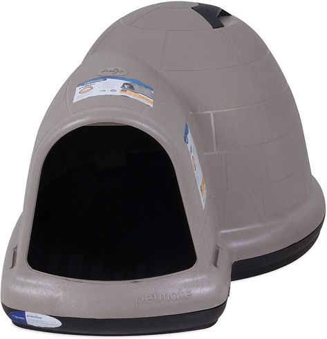 Amazon.com: Petmate Indigo Dog House All-Weather Protection Taupe/Black 3 sizes Available : Everything Else Dog Igloo, Igloo Dog House, Plastic Dog House, Goat Shed, Livestock Shelter, Goat Shelter, Pet Shelter, Goat Barn, Large Dog House