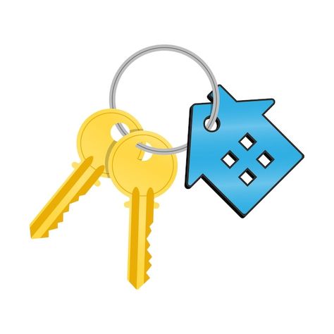 House keys with house shaped keychain | Premium Vector #Freepik #vector #house-key #buy-house #rent #landlord Vector House, Buy House, Locksmith Services, Girly Design, Logo Psd, House Keys, Technology Icon, House Vector, Card Banner