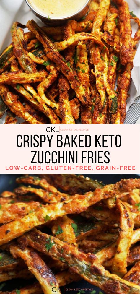 Keto Zucchini Fries, Keto Zucchini, Clean Keto, Breakfast Low Carb, Low Carb Sides, Low Carb Side Dishes, Keto Side Dishes, Zucchini Fries, Keto Cooking