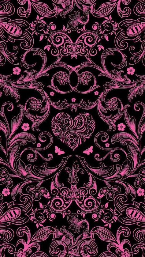 Black And Pink, Pink Wallpaper, Iphone, Flowers, Pink, Black