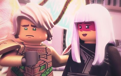 Ninjago Harumi And Lloyd, Ninjago Harumi X Lloyd, Lloyd And Harumi Kiss, Ninjago Lloyd And Harumi, Llorumi Ninjago, Lego Ninjago Harumi, Ninjago Harumi Fanart, Ninjago Lloyd X Harumi, Harumi And Lloyd